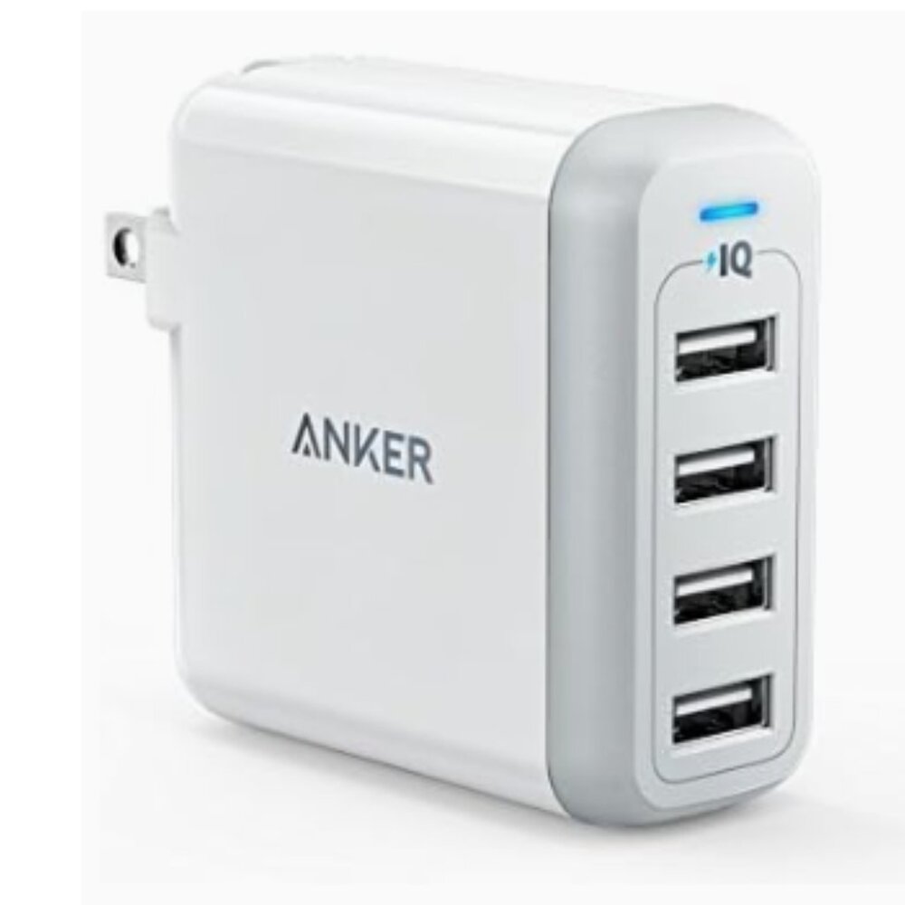 Anker 40W 4-Port USB Wall Charger with Foldable Plug